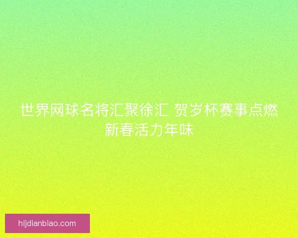 世界网球名将汇聚徐汇 贺岁杯赛事点燃新春活力年味